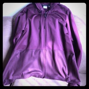 Puma long sleeve maroon zip up hoodie with pockets